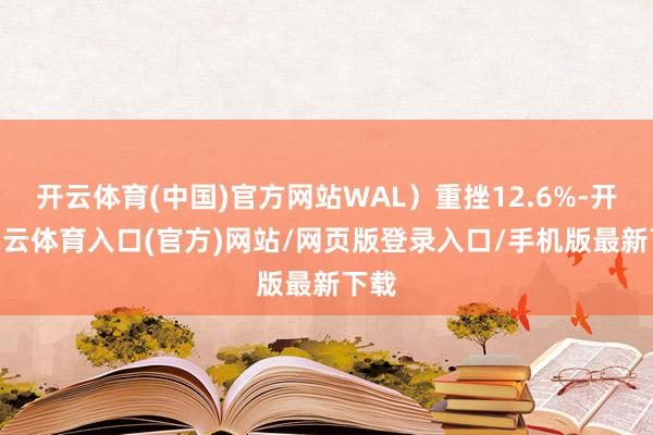 开云体育(中国)官方网站WAL）重挫12.6%-开yun云体育入口(官方)网站/网页版登录入口/手机版最新下载