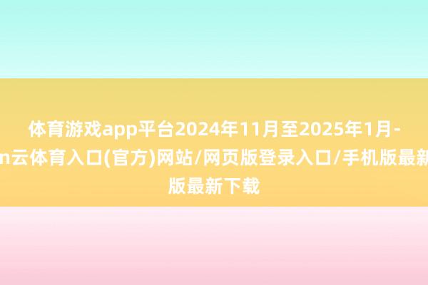体育游戏app平台2024年11月至2025年1月-开yun云体育入口(官方)网站/网页版登录入口/手机版最新下载