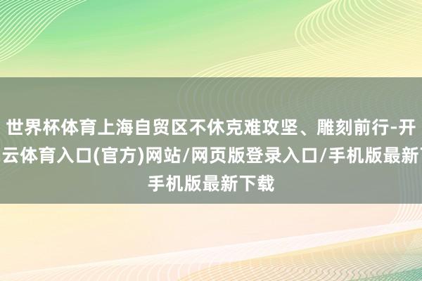 世界杯体育上海自贸区不休克难攻坚、雕刻前行-开yun云体育入口(官方)网站/网页版登录入口/手机版最新下载