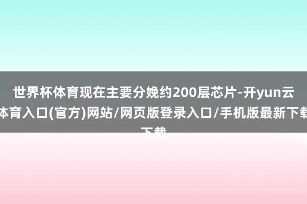 世界杯体育现在主要分娩约200层芯片-开yun云体育入口(官方)网站/网页版登录入口/手机版最新下载